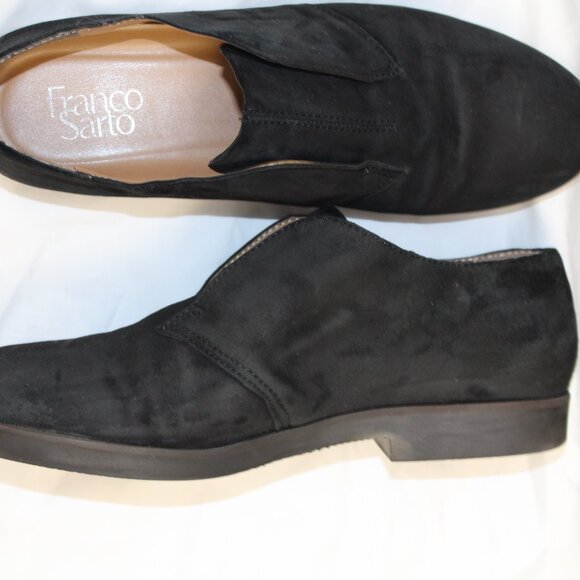 Franco Sarto Lucille Black Women's Leather Suede Shoe Size 9M - Picture 1 of 15